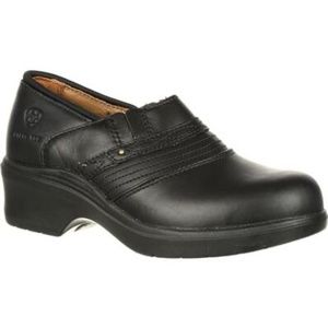 ARIAT WORK Women's Steel Toe Safety Clog Black SZ 8.5